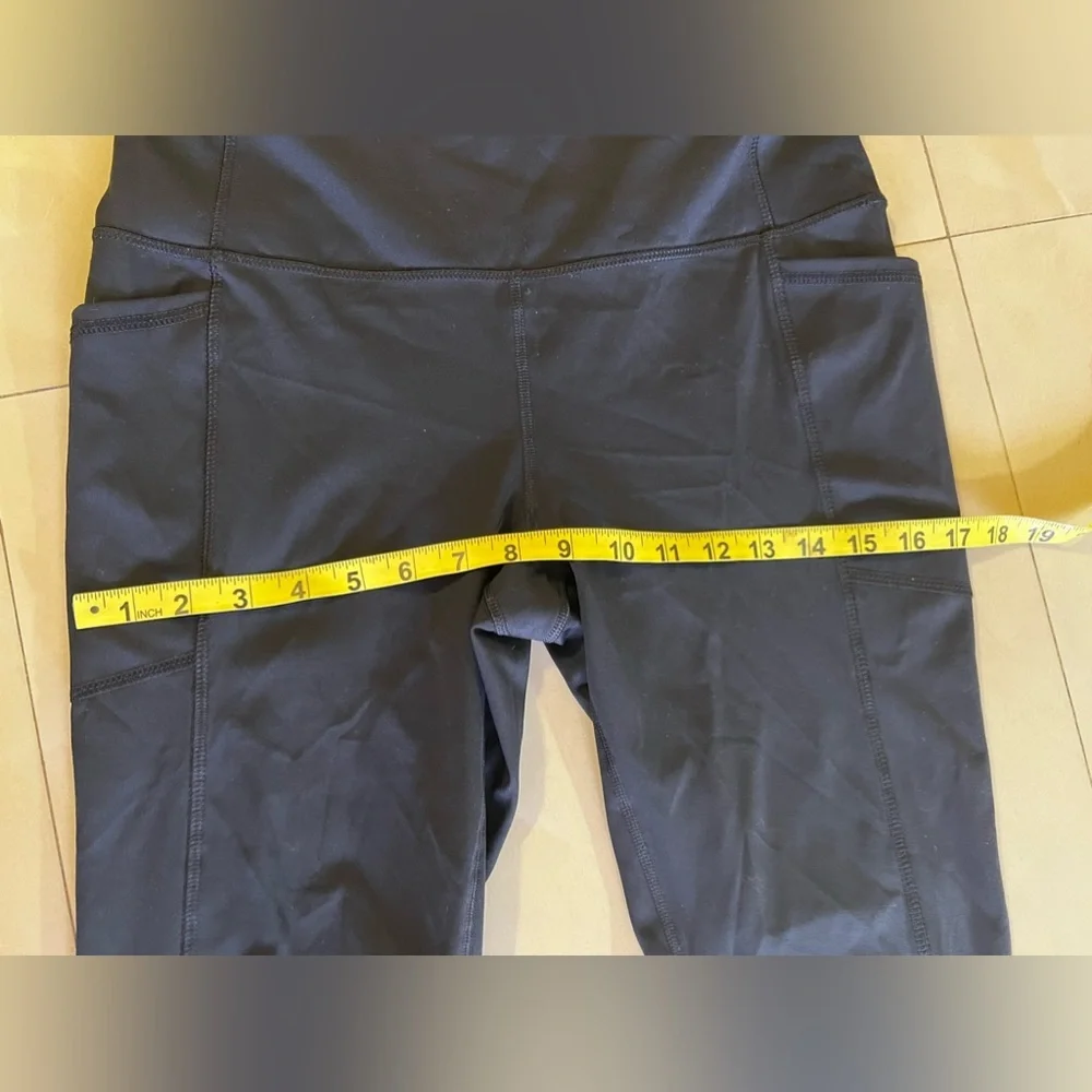 RBX Leggings Capri 3/4 Length Black High Waisted Pockets - Picture 11 of 16